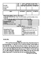 Đề kiểm tra định kỳ cuối học kỳ I môn Tiếng Anh Lớp 2 - Năm học 2014-2015